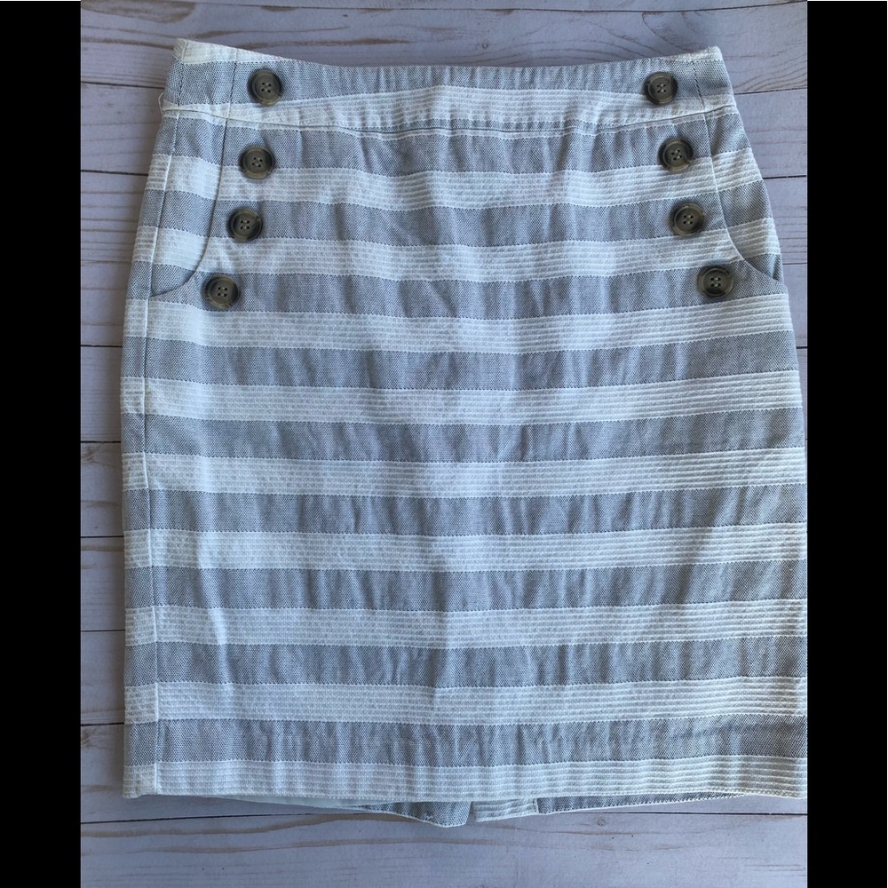 LOFT stripped pencil skirt